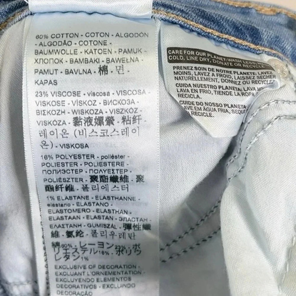 Levi's  Distressed Light Wash 724 High Rise Straight Jeans - Picture 10 of 16